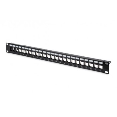 DIGITUS Patch panel, 24-portni, 1U 19", prazan